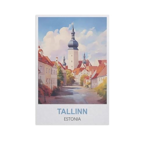 1000 Stück Puzzle，Tallinn, Estland，Erwachsene Kinder Holz Spielzeug Lernspiel（75x50cm）-FX23 von YYHMKBYY