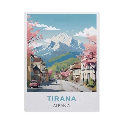 1000 Stück Puzzle，Tirana, Albanien，Erwachsene Holz Puzzles, Kinder Entdecken Sie Kreativität Wandkunst Dekor Spielzeug（75x50cm）-DY1 von YYHMKBYY