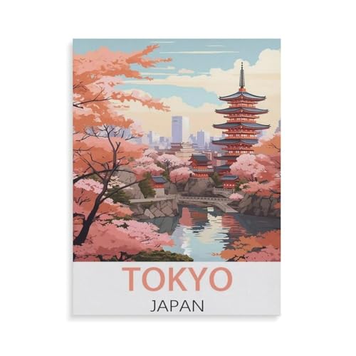 1000 Stück Puzzle，Tokio, Japan, Vintage-Reiseposter，Erwachsene Kinder Papiers pielzeug Lernspiel（38x26cm）-AF74 von YYHMKBYY