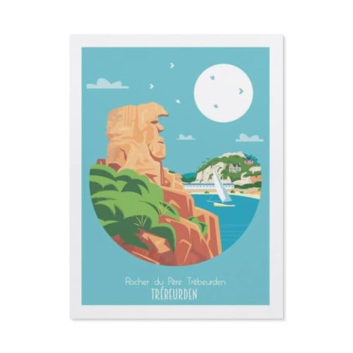 1000 Stück Puzzle，Trebeurden Frankreich Skyline，Erwachsene Kinder Holz Spielzeug Lernspiel（75x50cm）-BQ48 von YYHMKBYY