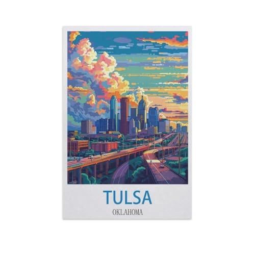 1000 Stück Puzzle，Tulsa, Oklahoma，Erwachsene Kinder Papiers pielzeug Lernspiel（38x26cm）-GA86 von YYHMKBYY