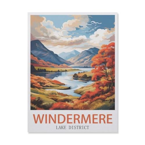 1000 Stück Puzzle，Windermere, Lake District, England, Berg，Erwachsene Holz Puzzles, Kinder Entdecken Sie Kreativität Wandkunst Dekor Spielzeug（75x50cm）-DU33 von YYHMKBYY
