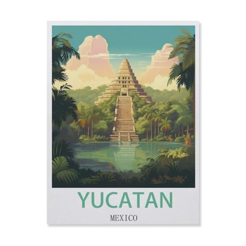 1000 Stück Puzzle，Yucatan Mexiko，Erwachsene Kinder Holz Spielzeug Lernspiel（75x50cm）-ET97 von YYHMKBYY
