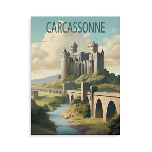 1000 Stück Puzzle Für Erwachsene Puzzle Holz Puzzle，Carcassonne Frankreich，Puzzles DIY Pädagogisches Puzzlespiel Kinder Familienspiele（75x50cm）-N49 von YYHMKBYY