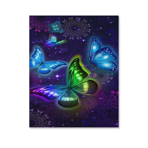 1000 Stück Puzzle Für Erwachsene Puzzle Holz Puzzle，Fluoreszierende Schmetterlinge，Puzzles DIY Pädagogisches Puzzle Spiel Kinder Familienspiele(75x50cm-F2 von YYHMKBYY