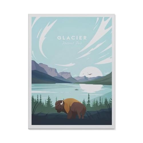 1000 Stück Puzzle Für Erwachsene Puzzle Holz Puzzle，Glacier National Park，Puzzles DIY Pädagogisches Puzzlespiel Kinder Familienspiele（75x50cm）-BK76 von YYHMKBYY
