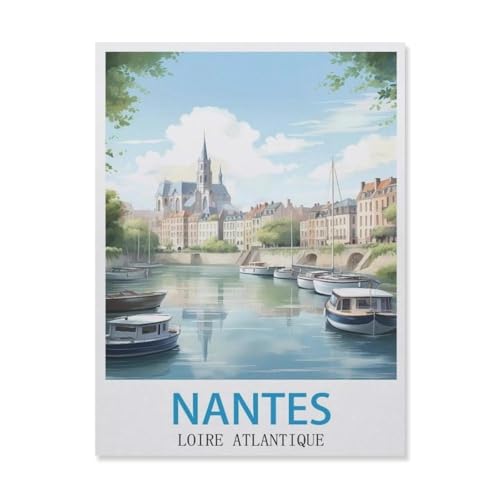 1000 Stück Puzzle Für Erwachsene Puzzle Holz Puzzle，Nantes Loire Atlantique，Puzzles DIY Pädagogisches Puzzlespiel Kinder Familienspiele（75x50cm）-GM77 von YYHMKBYY