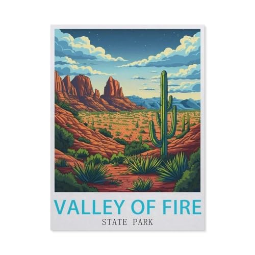 1000 Stück Puzzle Für Erwachsene Puzzle Holz Puzzle，Valley of Fire State Park，Puzzles DIY Pädagogisches Puzzlespiel Kinder Familienspiele（75x50cm）-AY29 von YYHMKBYY