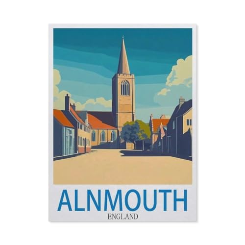 1000-Stück Puzzle Für Erwachsene Und Kinder-Holz Puzzle，Alnmouth England，Familie Interaktive Spiele Große Ferien Freizeit（75x50cm）-FC86 von YYHMKBYY