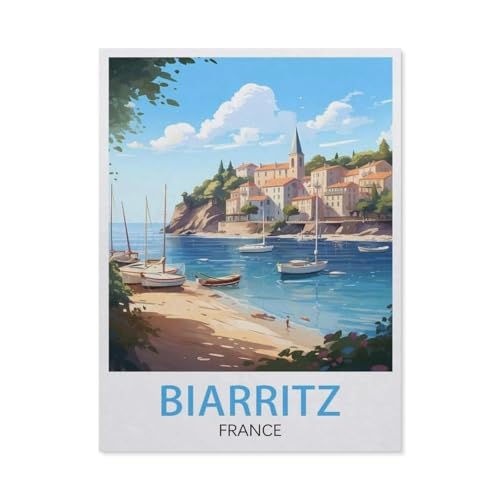 1000-Stück Puzzle Für Erwachsene Und Kinder-Holz Puzzle，Biarritz Frankreich，Familie Interaktive Spiele Große Ferien Freizeit（75x50cm）-EU86 von YYHMKBYY