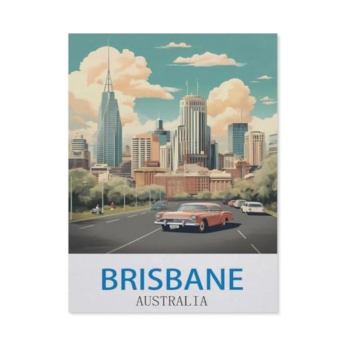 1000-Stück Puzzle Für Erwachsene Und Kinder-Holz Puzzle，Brisbane, Australien，Familie Interaktive Spiele Große Ferien Freizeit（75x50cm）-DG43 von YYHMKBYY