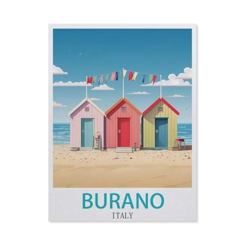1000-Stück Puzzle Für Erwachsene Und Kinder-Holz Puzzle，Burano Italien，Familie Interaktive Spiele Große Ferien Freizeit（75x50cm）-EY45 von YYHMKBYY