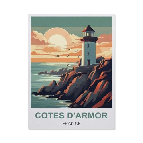 1000-Stück Puzzle Für Erwachsene Und Kinder-Holz Puzzle，Côtes-d'Armor, Frankreich，Familie Interaktive Spiele Große Ferien Freizeit（75x50cm）-EL97 von YYHMKBYY