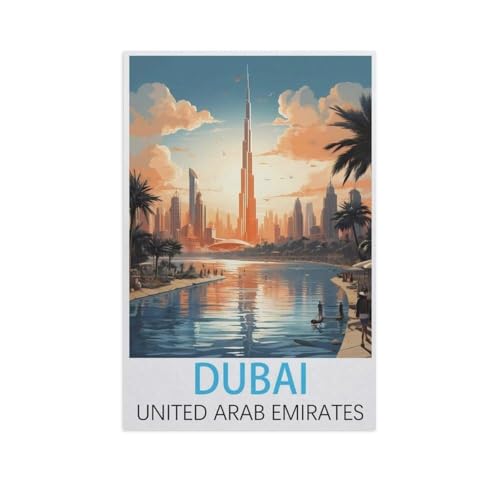 1000-Stück Puzzle Für Erwachsene Und Kinder-Holz Puzzle，Dubai, Vereinigte Arabische Emirate，Familie Interaktive Spiele Große Ferien Freizeit（75x50cm）-FP30 von YYHMKBYY
