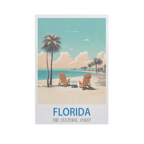 1000-Stück Puzzle Für Erwachsene Und Kinder-Holz Puzzle，Floride, die Cultural Coast，Familie Interaktive Spiele Große Ferien Freizeit（75x50cm）-GE72 von YYHMKBYY