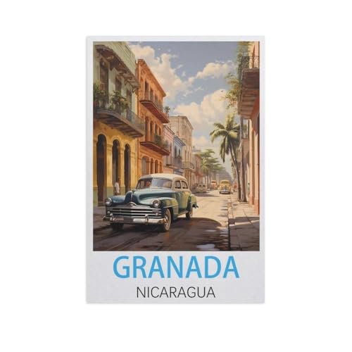 1000-Stück Puzzle Für Erwachsene Und Kinder-Holz Puzzle，Granada Nicaragua，Familie Interaktive Spiele Große Ferien Freizeit（75x50cm）-FR52 von YYHMKBYY