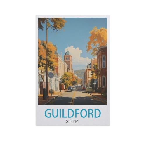 1000-Stück Puzzle Für Erwachsene Und Kinder-Holz Puzzle，Guildford Surrey，Familie Interaktive Spiele Große Ferien Freizeit（75x50cm）-GK59 von YYHMKBYY