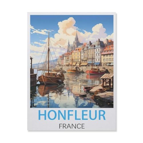 1000-Stück Puzzle Für Erwachsene Und Kinder-Holz Puzzle，Honfleur, Frankreich，Familie Interaktive Spiele Große Ferien Freizeit（75x50cm）-FN11 von YYHMKBYY