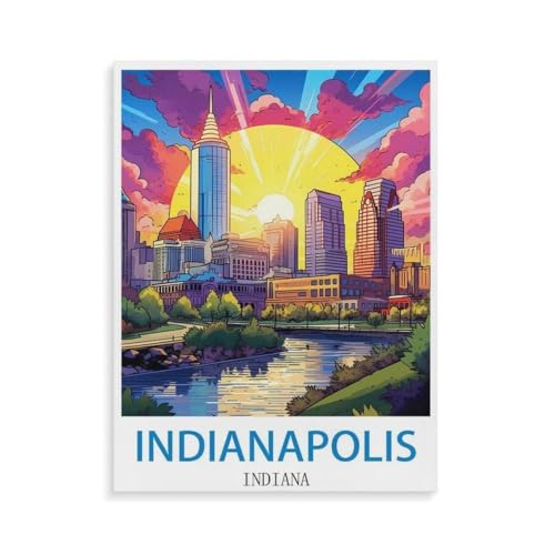 1000-Stück Puzzle Für Erwachsene Und Kinder-Holz Puzzle，Indianapolis Indiana，Familie Interaktive Spiele Große Ferien Freizeit（75x50cm）-P69 von YYHMKBYY