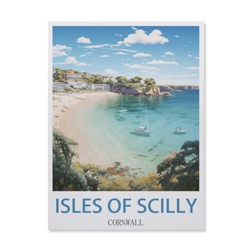1000-Stück Puzzle Für Erwachsene Und Kinder-Holz Puzzle，Isles of Scilly, Cornwall, Strand，Familie Interaktive Spiele Große Ferien Freizeit（75x50cm）-DS90 von YYHMKBYY