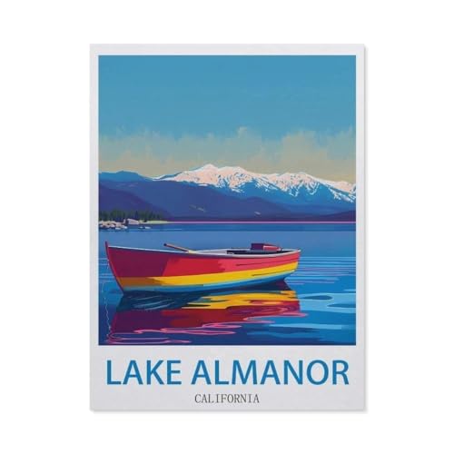 1000-Stück Puzzle Für Erwachsene Und Kinder-Holz Puzzle，Lake Almanor, Kalifornien，Familie Interaktive Spiele Große Ferien Freizeit（75x50cm）-ED8 von YYHMKBYY
