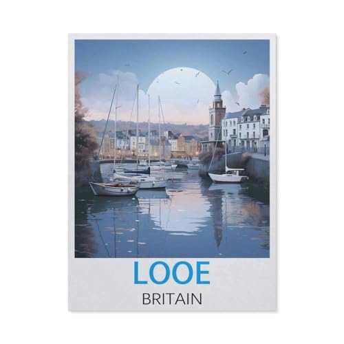 1000-Stück Puzzle Für Erwachsene Und Kinder-Holz Puzzle，Looe Großbritannien，Familie Interaktive Spiele Große Ferien Freizeit（75x50cm）-DK84 von YYHMKBYY