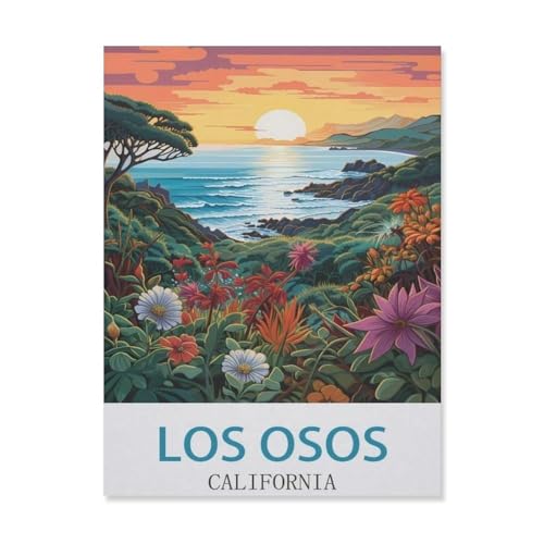 1000-Stück Puzzle Für Erwachsene Und Kinder-Holz Puzzle，Los Osos, Kalifornien，Familie Interaktive Spiele Große Ferien Freizeit（75x50cm）-EF27 von YYHMKBYY
