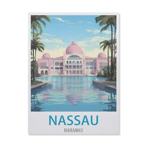 1000-Stück Puzzle Für Erwachsene Und Kinder-Holz Puzzle，Nassau Bahamas，Familie Interaktive Spiele Große Ferien Freizeit（75x50cm）-FD59 von YYHMKBYY