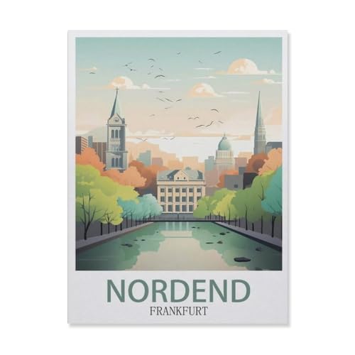 1000-Stück Puzzle Für Erwachsene Und Kinder-Holz Puzzle，Nordend, Frankfurt，Familie Interaktive Spiele Große Ferien Freizeit（75x50cm）-DN76 von YYHMKBYY