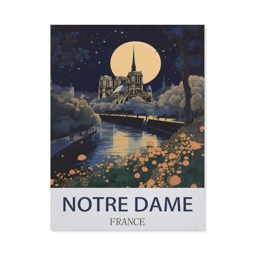 1000-Stück Puzzle Für Erwachsene Und Kinder-Holz Puzzle，Notre-Dame, Frankreich，Familie Interaktive Spiele Große Ferien Freizeit（75x50cm）-DZ50 von YYHMKBYY