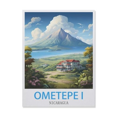 1000-Stück Puzzle Für Erwachsene Und Kinder-Holz Puzzle，Ometepe I Nicaragua，Familie Interaktive Spiele Große Ferien Freizeit（75x50cm）-FH24 von YYHMKBYY