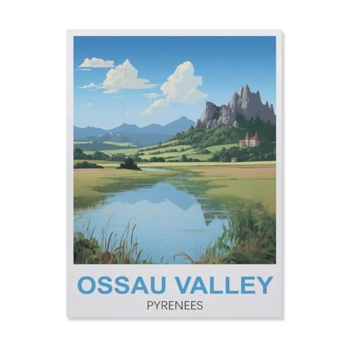 1000-Stück Puzzle Für Erwachsene Und Kinder-Holz Puzzle，Ossau Valley Pyrenäen，Familie Interaktive Spiele Große Ferien Freizeit（75x50cm）-GM5 von YYHMKBYY