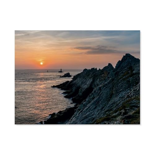 1000-Stück Puzzle Für Erwachsene Und Kinder-Holz Puzzle，Pointe du Raz，Familie Interaktive Spiele Große Ferien Freizeit（75x50cm）-AQ82 von YYHMKBYY