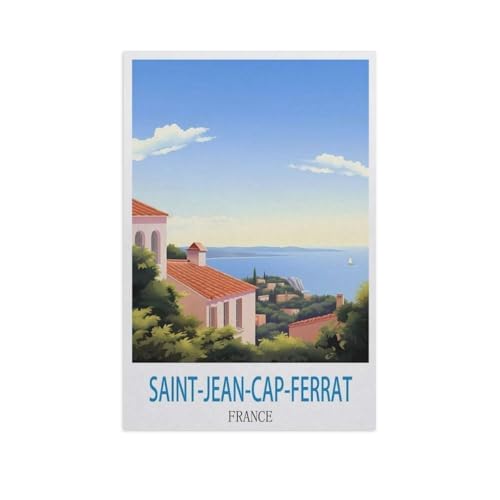 1000-Stück Puzzle Für Erwachsene Und Kinder-Holz Puzzle，Saint Jean Cap Ferrat, Frankreich，Familie Interaktive Spiele Große Ferien Freizeit（75x50cm）-FY12 von YYHMKBYY