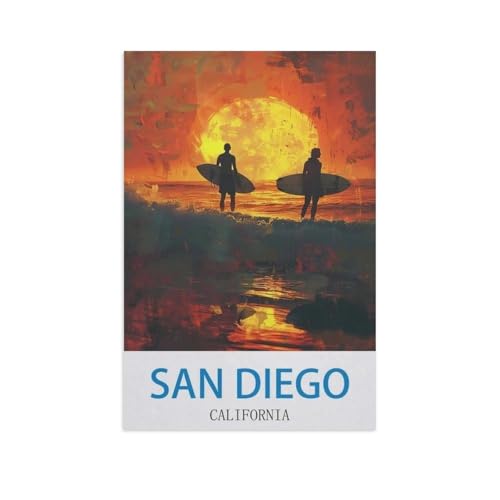 1000-Stück Puzzle Für Erwachsene Und Kinder-Holz Puzzle，San Diego, Kalifornien，Familie Interaktive Spiele Große Ferien Freizeit（75x50cm）-GD26 von YYHMKBYY