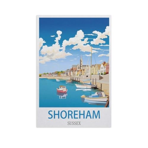 1000-Stück Puzzle Für Erwachsene Und Kinder-Holz Puzzle，Shoreham, Sussex，Familie Interaktive Spiele Große Ferien Freizeit（75x50cm）-FY85 von YYHMKBYY