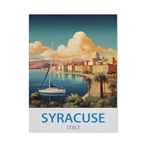 1000-Stück Puzzle Für Erwachsene Und Kinder-Holz Puzzle，Syrakus, Italien，Familie Interaktive Spiele Große Ferien Freizeit（75x50cm）-DY77 von YYHMKBYY