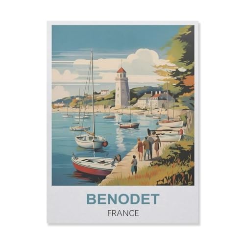 1000-Stück Puzzle Für Erwachsene Und Kinder-Papier Puzzle，Benodet Frankreich，Familie Interaktive Spiele Große Ferien Freizeit（50x70cm）-ER21 von YYHMKBYY