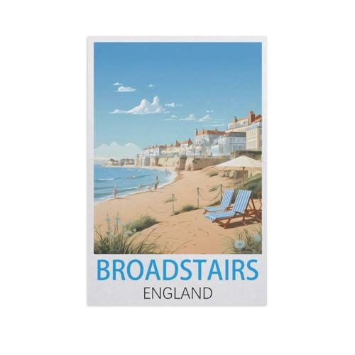 1000-Stück Puzzle Für Erwachsene Und Kinder-Papier Puzzle，Broadstairs England，Familie Interaktive Spiele Große Ferien Freizeit（50x70cm）-FU44 von YYHMKBYY