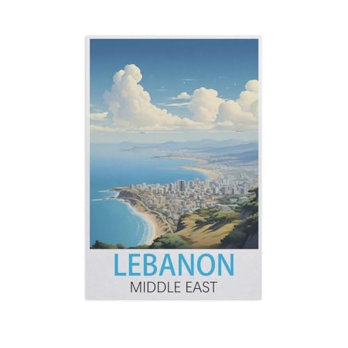 1000-Stück Puzzle Für Erwachsene Und Kinder-Papier Puzzle，Libanon Mittlerer Osten，Familie Interaktive Spiele Große Ferien Freizeit（38x26cm）-FW66 von YYHMKBYY