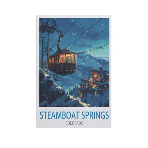 1000-Stück Puzzle Für Erwachsene Und Kinder-Papier Puzzle，Steamboat Springs, Colorado，Familie Interaktive Spiele Große Ferien Freizeit（38x26cm）-GB4 von YYHMKBYY
