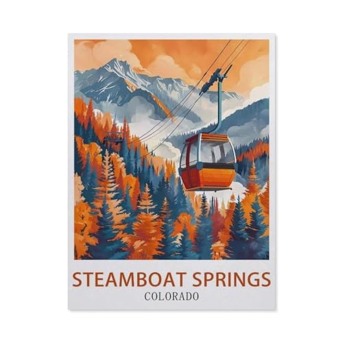 1000-Stück Puzzle Für Erwachsene Und Kinder-Papier Puzzle，Steamboat Springs Colorado，Familie Interaktive Spiele Große Ferien Freizeit（50x70cm）-BF63 von YYHMKBYY