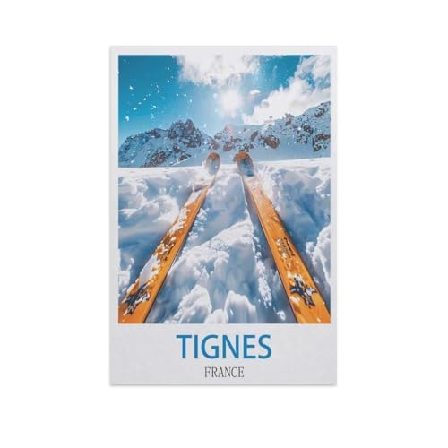 1000-Stück Puzzle Für Erwachsene Und Kinder-Papier Puzzle，Tignes, Frankreich，Familie Interaktive Spiele Große Ferien Freizeit（50x70cm）-GA31 von YYHMKBYY