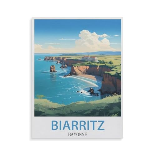 1000 Teile，Biarritz Bayonne，Jigsaw Fun Game Spielzeug Lernspielzeug Für Erwachsene（38x26cm）-GQ47 von YYHMKBYY