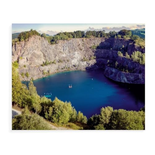 1000 Teile，Blaue Lagune Brilon-Messinghausen，Jigsaw Fun Game Spielzeug Lernspielzeug Für Erwachsene（38x26cm）-AX66 von YYHMKBYY