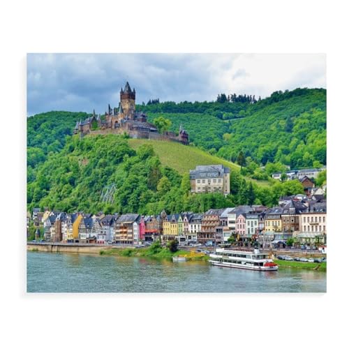 1000 Teile，Burg Cochem an der Mosel，Jigsaw Fun Game Spielzeug Lernspielzeug Für Erwachsene（38x26cm）-AX87 von YYHMKBYY
