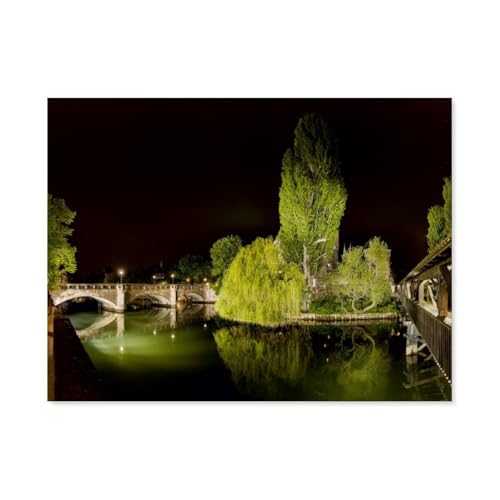 1000 Teile，Die Trauerweide zwischen Henkersteg und Maxbrücke，Jigsaw Fun Game Spielzeug Lernspielzeug Für Erwachsene（38x26cm）-AZ34 von YYHMKBYY