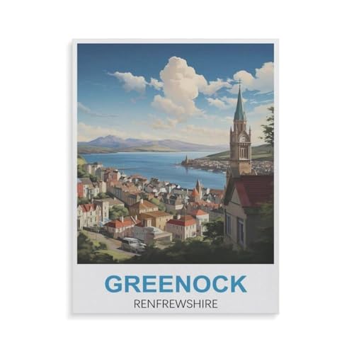 1000 Teile，Greenock Renfrewshire，Jigsaw Fun Game Spielzeug Lernspielzeug Für Erwachsene（38x26cm）-GV72 von YYHMKBYY