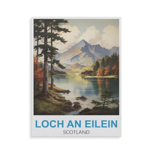 1000 Teile，Loch An Eilein Schottland，Jigsaw Fun Game Spielzeug Lernspielzeug Für Erwachsene（38x26cm）-GT41 von YYHMKBYY