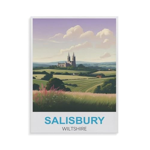 1000 Teile，Salisbury Wiltshire，Jigsaw Fun Game Spielzeug Lernspielzeug Für Erwachsene（38x26cm）-GR94 von YYHMKBYY